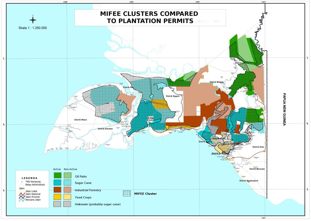 mifee clusters compared to plantation permits
