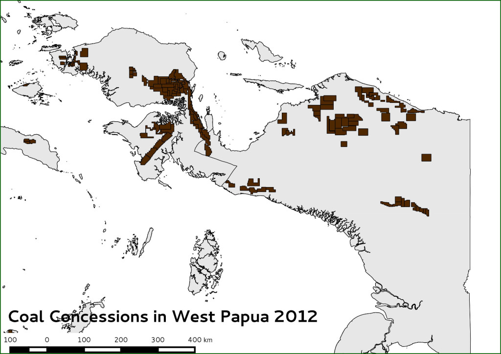 coal concessions in West Papua 2012