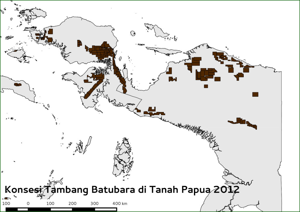 konsesi batubara di tanah papua 2012
